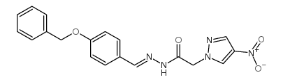 1H-Pyrazole-1-aceticacid,4-nitro-,[[4-(phenylmethoxy)phenyl]methylene]hydrazide(9CI) structure