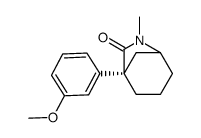 (5R)-5-(3-methoxyphenyl)-7-methyl-7-azabicyclo[3.2.1]octan-6-one结构式