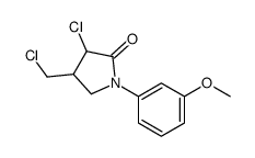 3-chloro-4-(chloromethyl)-1-(3-methoxyphenyl)pyrrolidin-2-one结构式