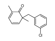 6-[(3-chlorophenyl)methyl]-2,6-dimethylcyclohexa-2,4-dien-1-one结构式