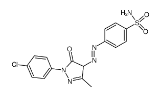 1-(p-Chlorophenyl)-3-methyl-4-(4'-sulfonamidophenylazo)-pyrazolin-5-on Structure