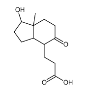 3-(1-hydroxy-7a-methyl-5-oxo-2,3,3a,4,6,7-hexahydro-1H-inden-4-yl)propanoic acid Structure