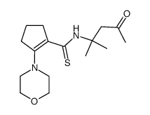 2-morpholin-4-yl-cyclopent-1-enecarbothioic acid 1,1-dimethyl-3-oxo-butylamide结构式