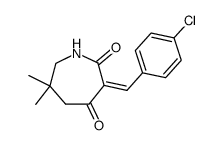 3-(4-chloro-benzylidene)-6,6-dimethyl-azepane-2,4-dione结构式