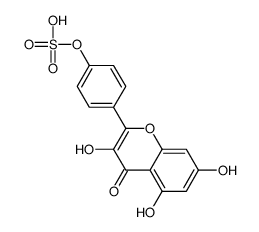 [4-(3,5,7-trihydroxy-4-oxochromen-2-yl)phenyl] hydrogen sulfate结构式