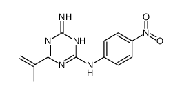 2-N-(4-nitrophenyl)-6-prop-1-en-2-yl-1,3,5-triazine-2,4-diamine结构式