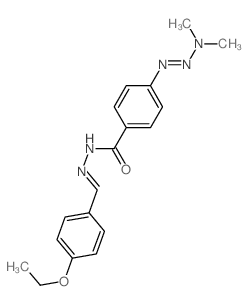 4-dimethylaminodiazenyl-N-[(4-ethoxyphenyl)methylideneamino]benzamide Structure