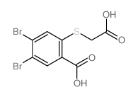 4,5-dibromo-2-(carboxymethylsulfanyl)benzoic acid Structure