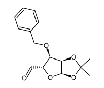 3-O-benzyl-1,2-O-isopropylidene-α-D-ribo-pentadialdo-1,4-furanose结构式