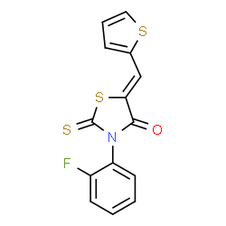 3-(2-fluorophenyl)-5-(2-thienylmethylene)-2-thioxo-1,3-thiazolidin-4-one picture