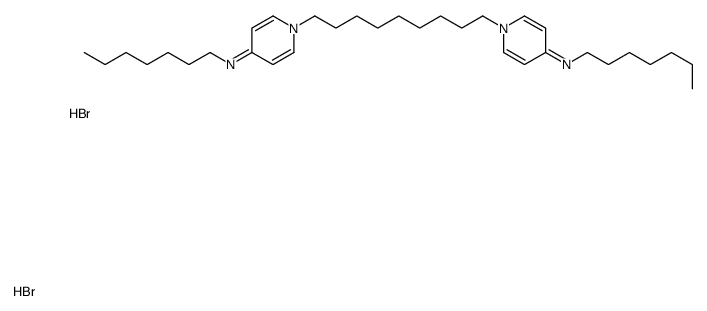 N-heptyl-1-[9-[4-(heptylamino)pyridin-1-ium-1-yl]nonyl]pyridin-1-ium-4-amine,dibromide Structure