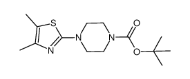 tert-butyl 4-(4,5-dimethyl-1,3-thiazol-2-yl)-1-piperazinecarboxylate结构式