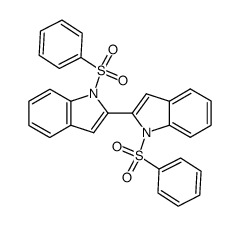 1,1'-bis-benzenesulfonyl-1H,1'H-[2,2']biindolyl Structure