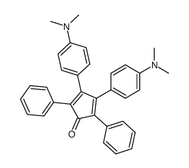 3,4-bis(p-(dimethylamino)phenyl)-2,5-diphenylcyclopentadienone Structure