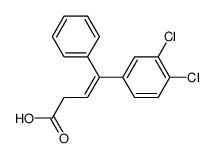 4-(3,4-dichlorophenyl)-4-phenylbut-3-enoic acid结构式