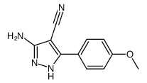 3-amino-5-(4-methoxyphenyl)-1H-pyrazole-4-carbonitrile结构式