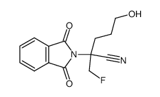 2-fluoromethyl-2-phthalimido-5-hydroxy-valeronitrile结构式