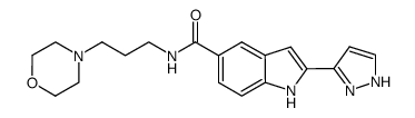 N-(3-morpholin-4-ylpropyl)-2-(1H-pyrazol-3-yl)-1H-indole-5-carboxamide Structure