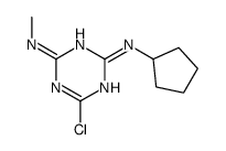 6-chloro-N-cyclopentyl-N'-methyl-1,3,5-triazine-2,4-diamine structure