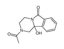 2-Acetyl-9b-hydroxy-5-oxo-1,2,3,9b-tetrahydro-5H-pyrazino[2,1-a]isoindole Structure