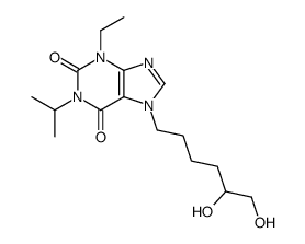 7-(5,6-dihydroxyhexyl)-3-ethyl-1-propan-2-ylpurine-2,6-dione Structure