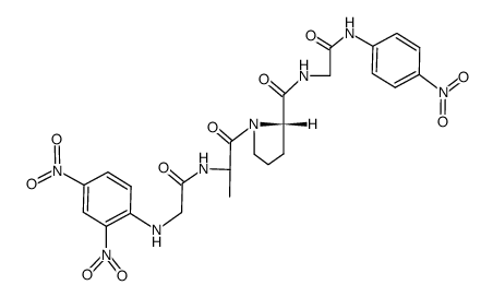 Dnp-Gly-D-Ala-L-Pro-Gly-pNA Structure