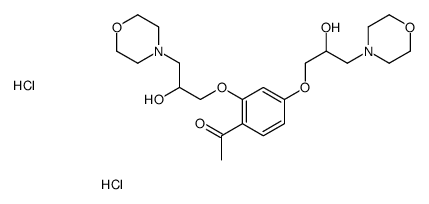 1-[2,4-bis(2-hydroxy-3-morpholin-4-ium-4-ylpropoxy)phenyl]ethanone,dichloride Structure