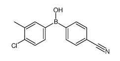 (4-chloro-3-methylphenyl)-(4-cyanophenyl)borinic acid Structure