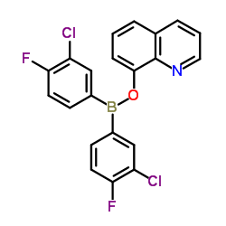 bis(3-chloro-4-fluorophenyl)-quinolin-8-yloxyborane Structure