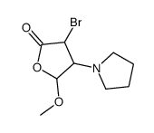 3-bromo-5-methoxy-4-pyrrolidin-1-yloxolan-2-one Structure