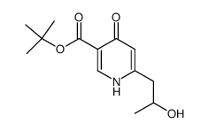 6-(2-Hydroxy-propyl)-4-oxo-1,4-dihydro-pyridine-3-carboxylic acid tert-butyl ester结构式