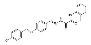 Acetic acid, 2-[(2-methylphenyl)amino]-2-oxo-, 2-[[4-[(4-chlorophenyl)methoxy]phenyl]methylene]hydrazide结构式