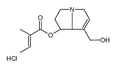 [7-(hydroxymethyl)-1,2,3,4,5,8-hexahydropyrrolizin-4-ium-1-yl] (E)-2-methylbut-2-enoate,chloride Structure