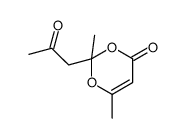 2,6-dimethyl-2-(2-oxopropyl)-1,3-dioxin-4-one结构式