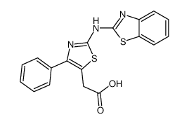 2-[2-(1,3-benzothiazol-2-ylamino)-4-phenyl-1,3-thiazol-5-yl]acetic acid结构式