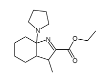 3-Methyl-7a-pyrrolidin-1-yl-3a,4,5,6,7,7a-hexahydro-3H-indole-2-carboxylic acid ethyl ester Structure