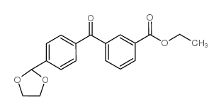 3-CARBOETHOXY-4'-(1,3-DIOXOLAN-2-YL)BENZOPHENONE结构式