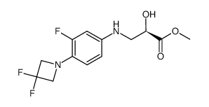 methyl (2R)-3-{[4-(3,3-difluoroazetidin-1-yl)-3-fluorophenyl]amino}-2-hydroxypropanoate Structure