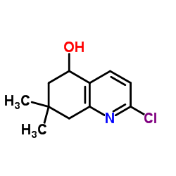 2-Chloro-7,7-dimethyl-5,6,7,8-tetrahydro-5-quinolinol结构式