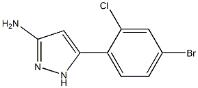 5-(4-bromo-2-chlorophenyl)-1H-Pyrazol-3-amine结构式