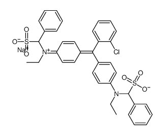 sodium,[4-[(2-chlorophenyl)-[4-[ethyl-[phenyl(sulfonato)methyl]azaniumylidene]cyclohexa-2,5-dien-1-ylidene]methyl]-N-ethylanilino]-phenylmethanesulfonate Structure