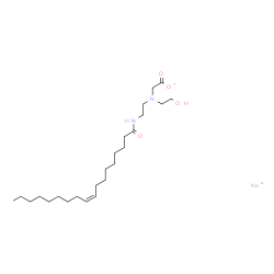 sodium (Z)-N-(2-hydroxyethyl)-N-[2-[(1-oxo-9-octadecenyl)amino]ethyl]glycinate Structure