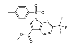 METHYL 6-(TRIFLUOROMETHYL)-1-TOSYL-1H-PYRROLO-[2,3-B]PYRIDINE-3-CARBOXYLATE Structure