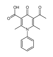 5-acetyl-2,6-dimethyl-1-phenyl-4-oxopyridine-3-carboxylic acid结构式