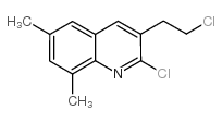 2-氯-3-(2-氯乙基)-6,8-二甲基喹啉结构式