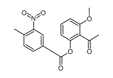 6'-methoxy-2'-(4-methyl-3-nitrobenzoyloxy)acetophenone Structure