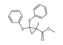 methyl 2,2-bis(phenylthio)-1-methylcyclopropanecarboxylate结构式