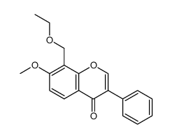 7-Methoxy-8-ethoxymethyl-isoflavon结构式