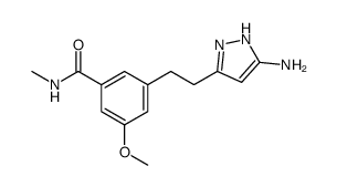 3-[2-(5-amino-1H-pyrazol-3-yl)ethyl]-5-methoxy-N-methylbenzamide Structure