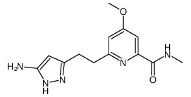 6-[2-(5-amino-1H-pyrazol-3- yl)ethyl]-4-methoxy-N-methyl-pyridine-2-carboxamide Structure